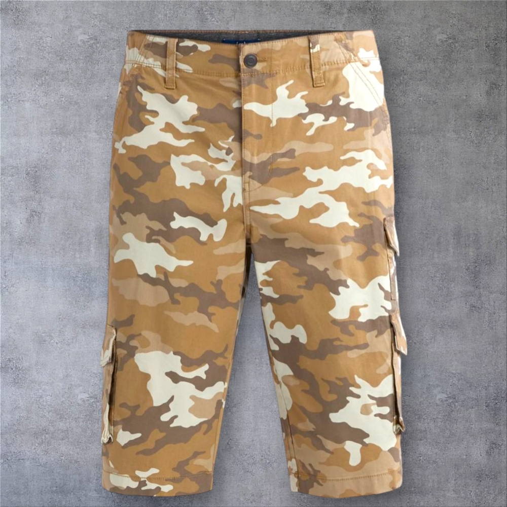 George Men's Tan Desert Camouflage Cargo Shorts Below Knee NWT size 38/40